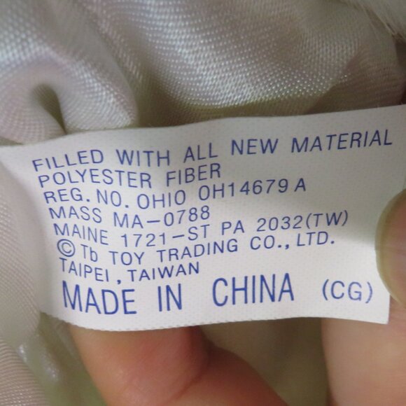 Plush Teddy Bear Stocking White & Silver - Picture 12 of 13